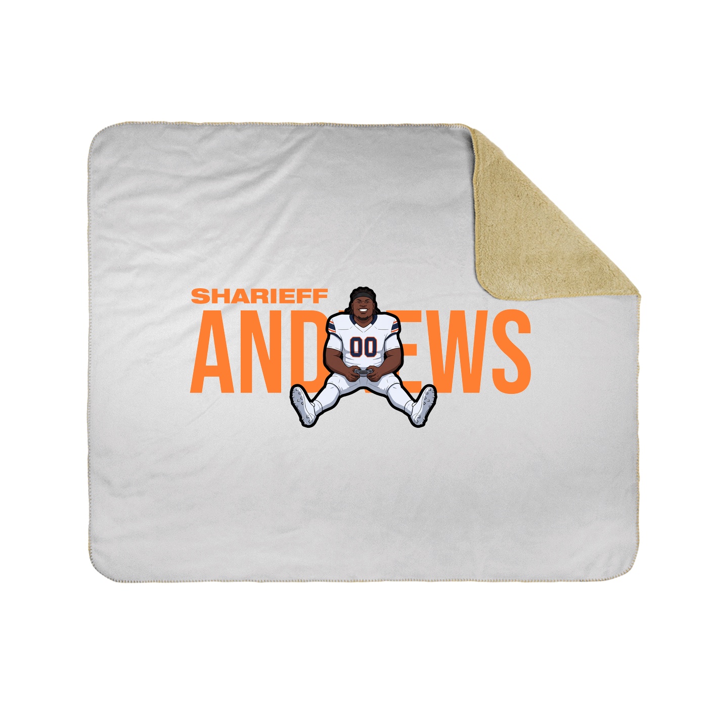 Throw Blanket — Player Name in White