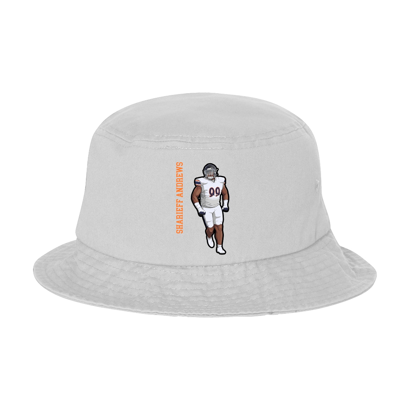 Bucket Cap — Name Vertical in White