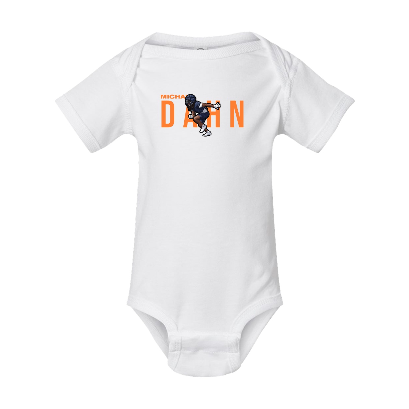 Baby Onesie — Player Name in White