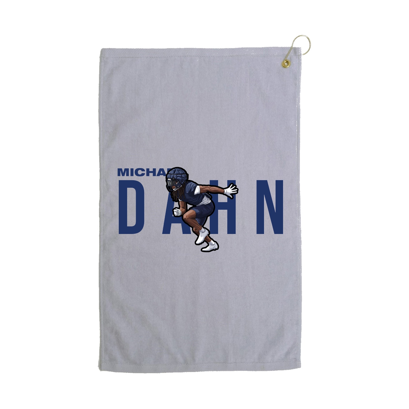 Golf Towel — Player Name in Grey