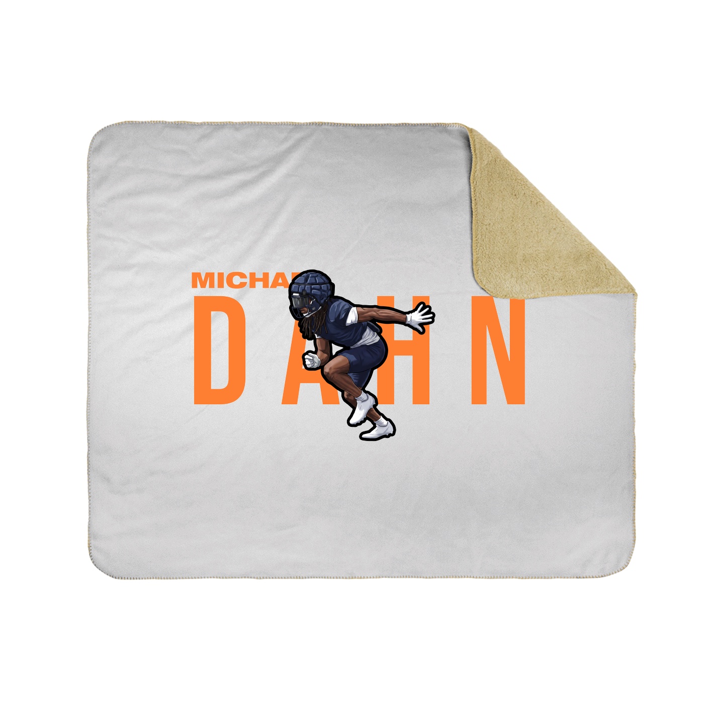 Throw Blanket — Player Name in White