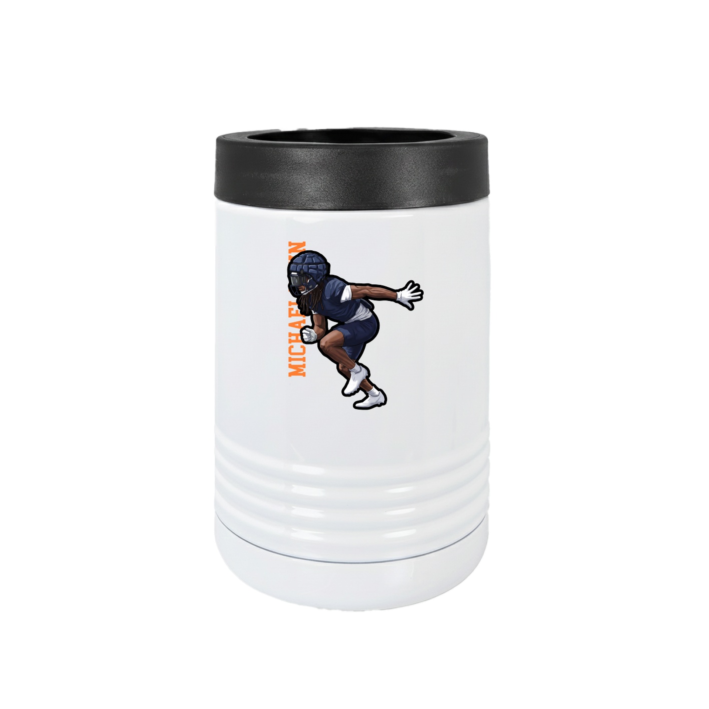 Beverage Holder — Name Vertical in White