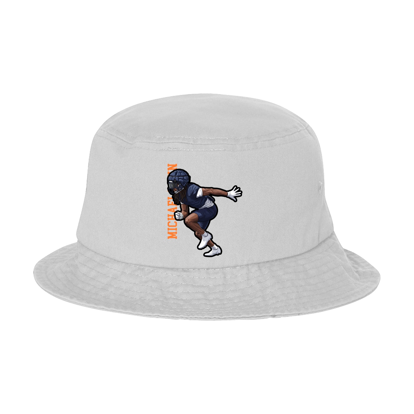 Bucket Cap — Name Vertical in White