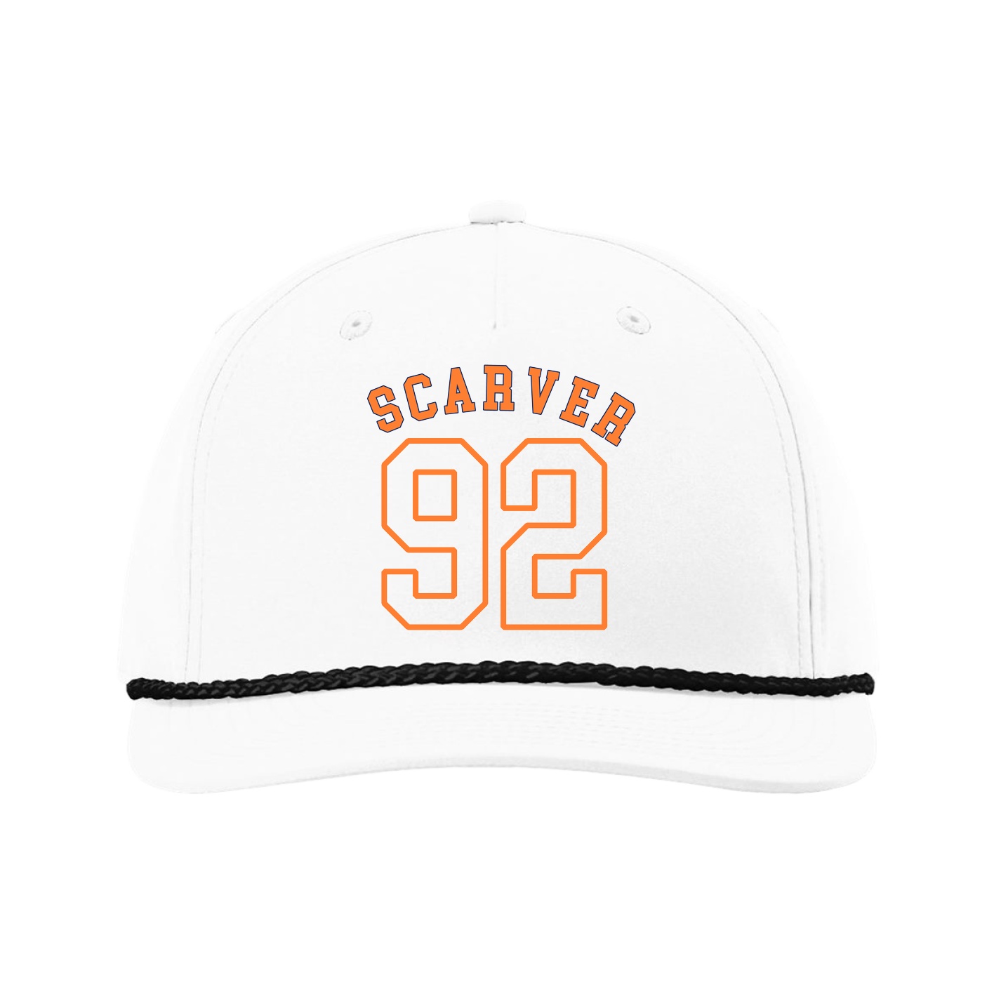 Five-Panel Classic Rope Cap — Shirsey Arch in White