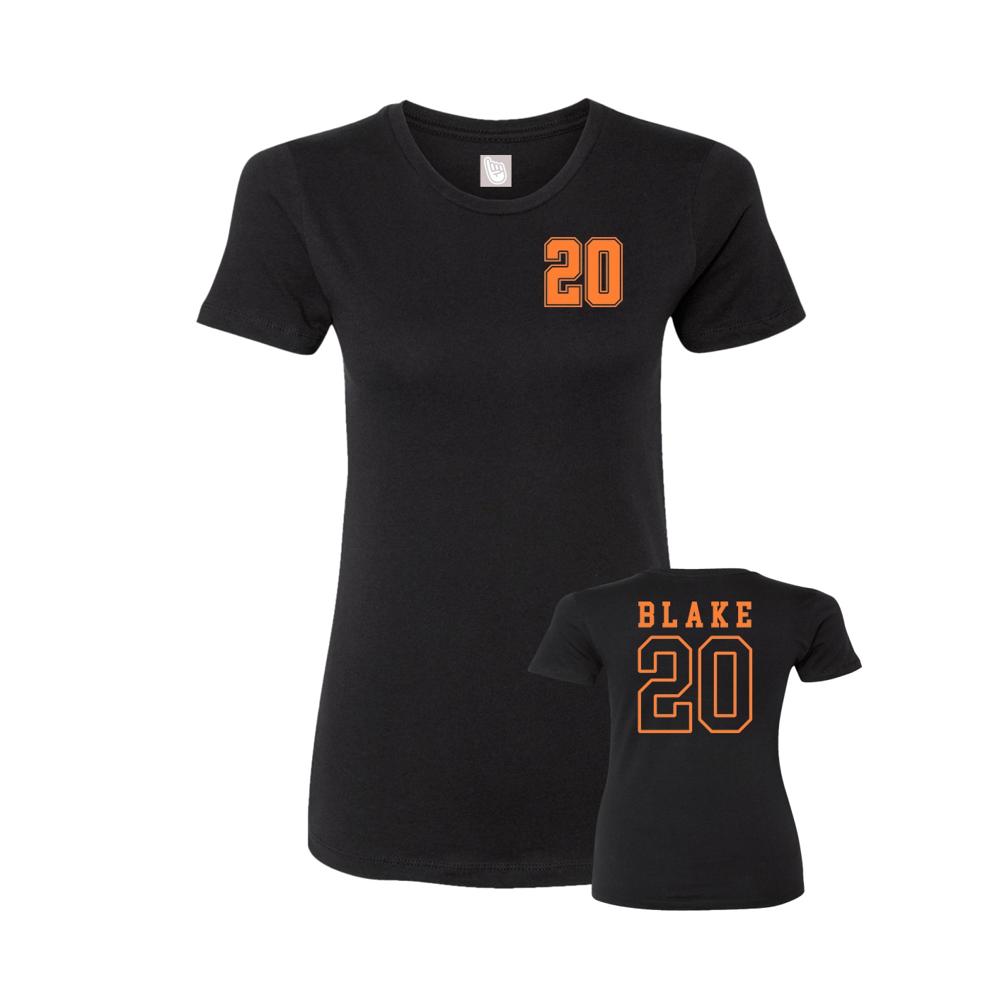 Womens Tee — Chest Back in Black