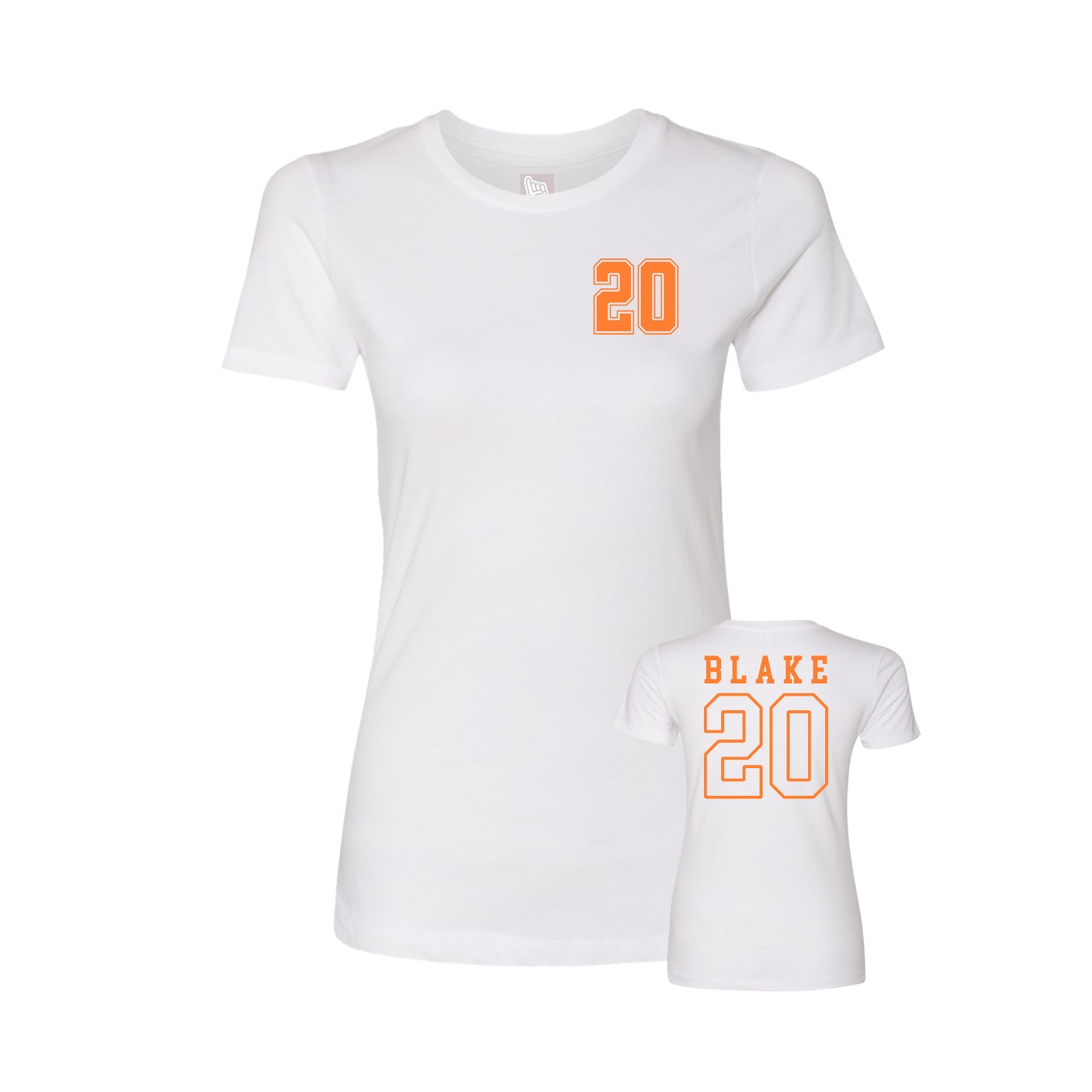 Womens Tee — Chest Back in White