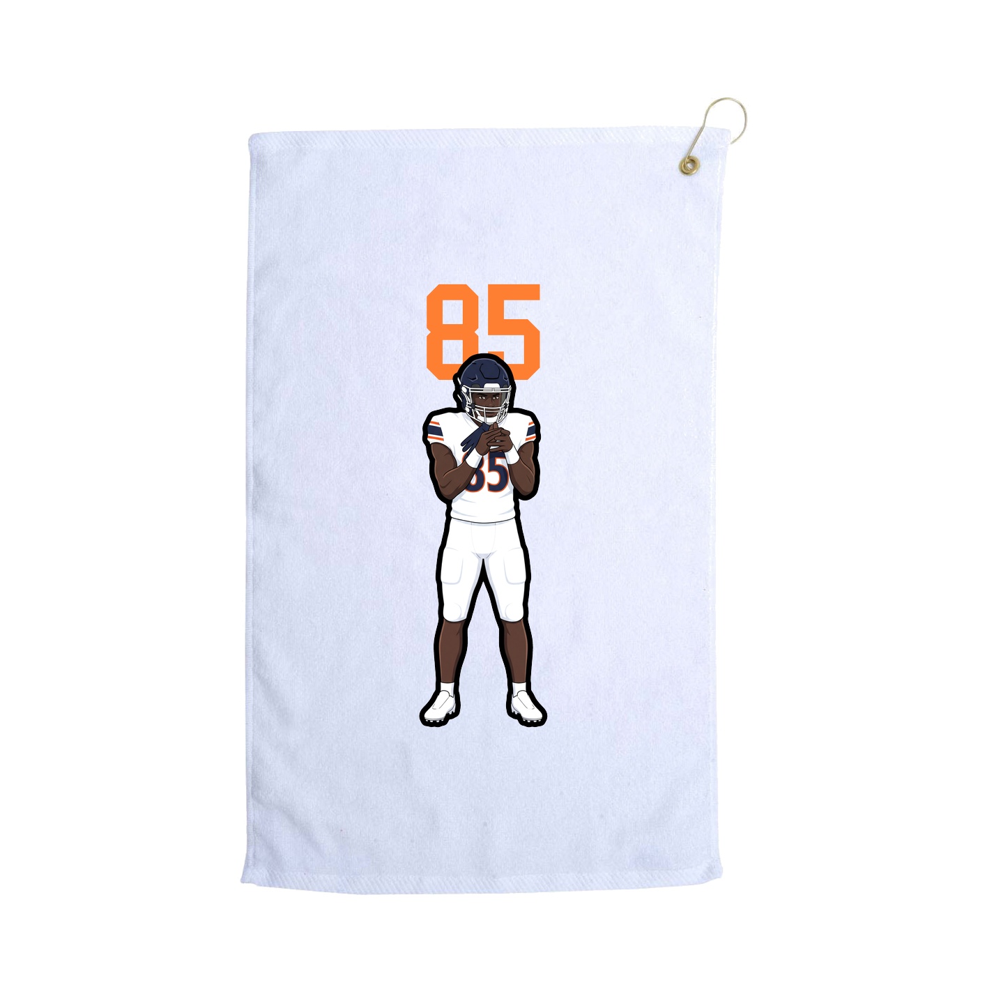 Golf Towel — Number Top in White