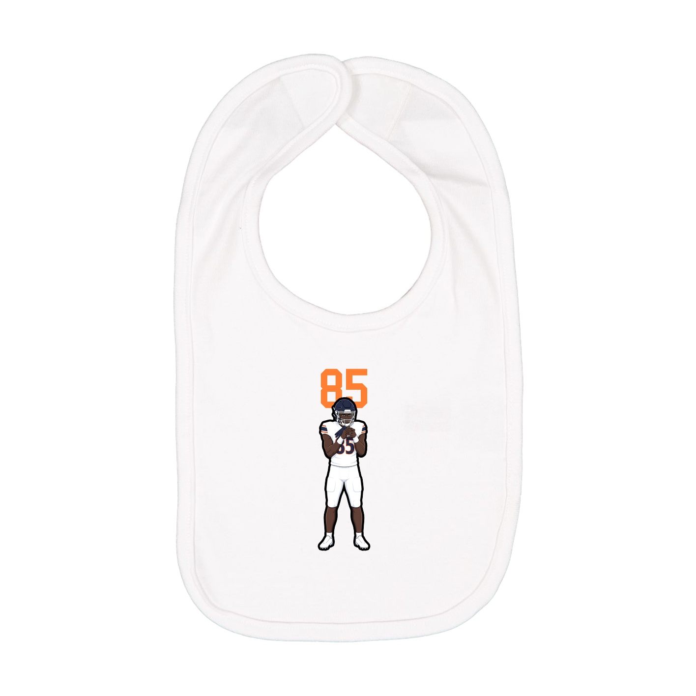 Infant Bib — Number Top in White