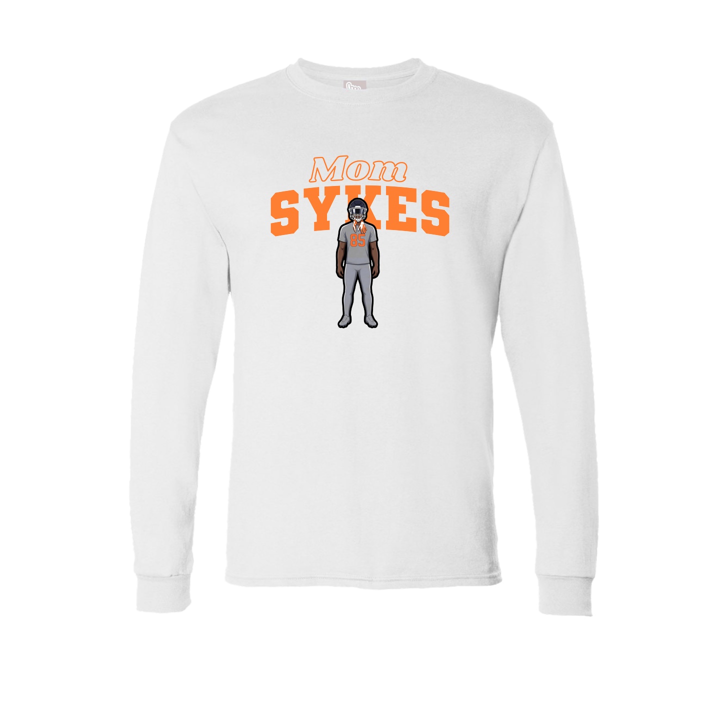 Long Sleeve Tee — Mothers Day Block in White