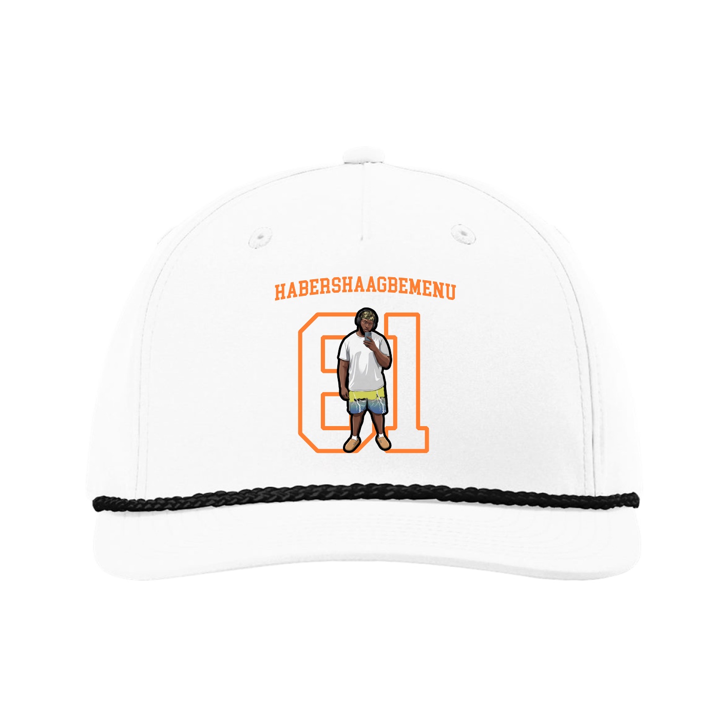 Five-Panel Classic Rope Cap — Shirsey in White