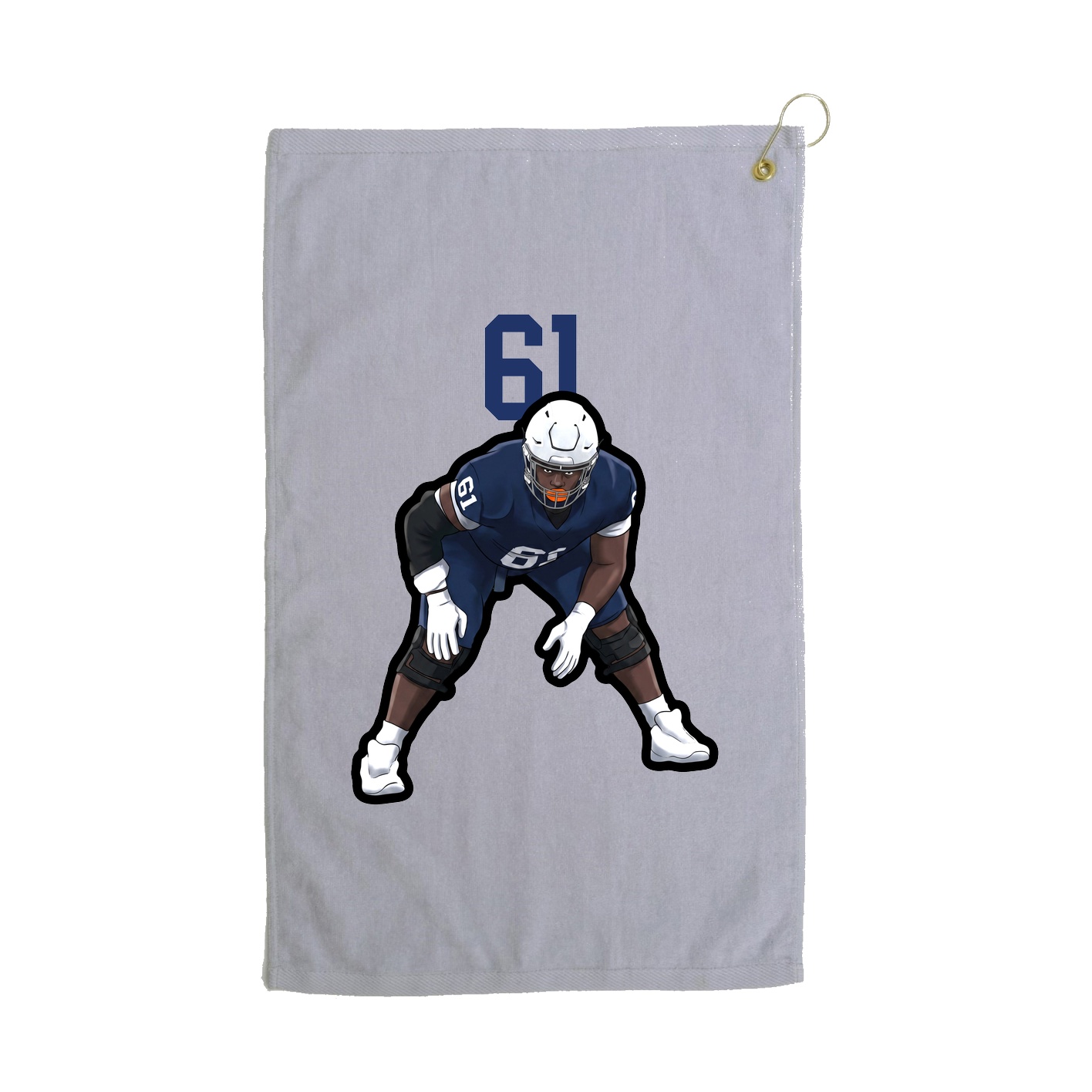Golf Towel — Number Top in Grey