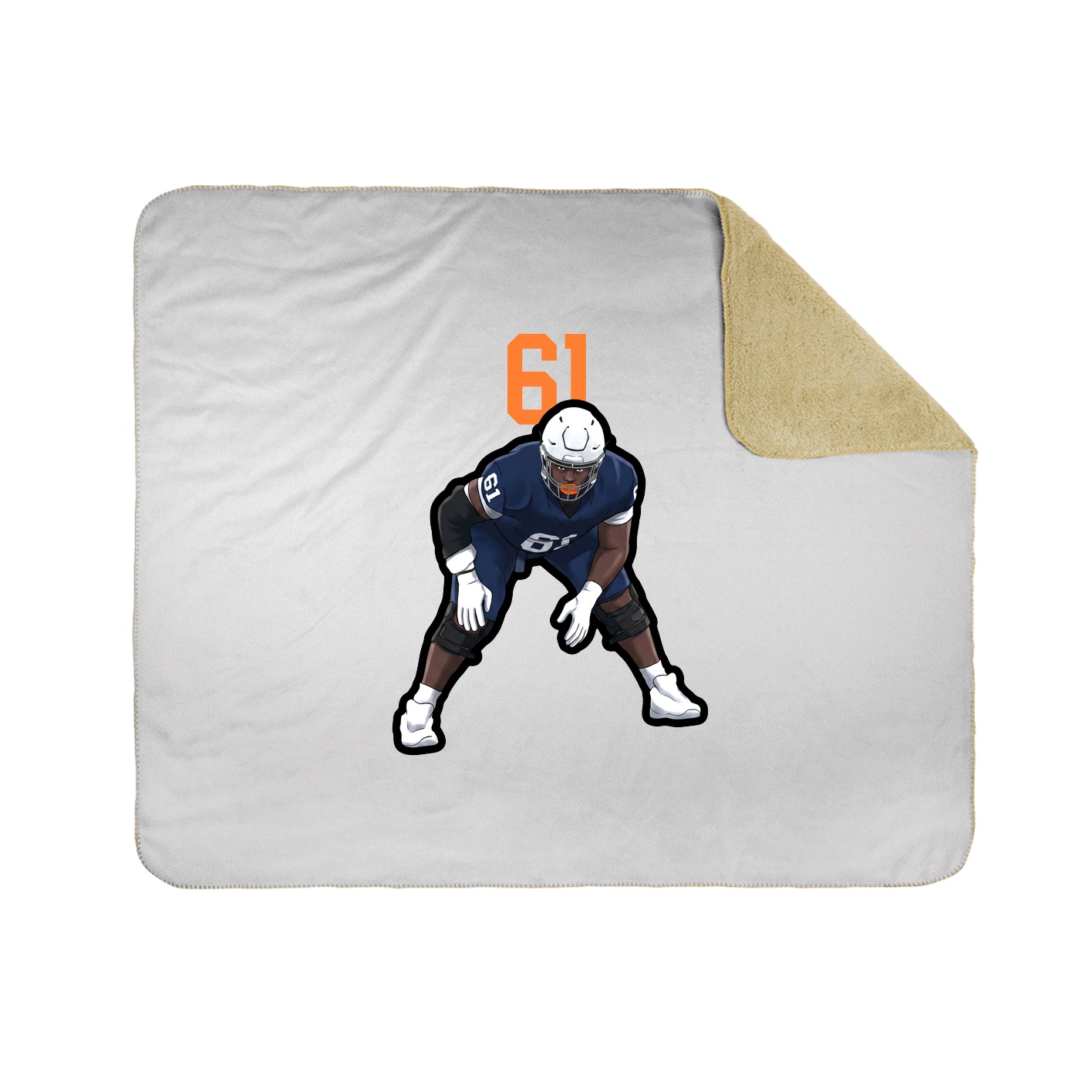 Throw Blanket — Number Top in White
