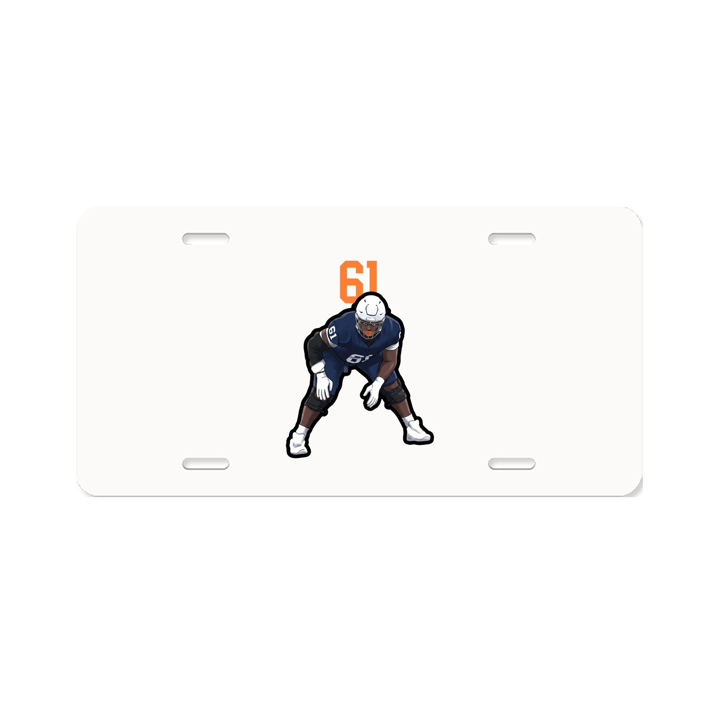 License Plate — Number Top in Classic