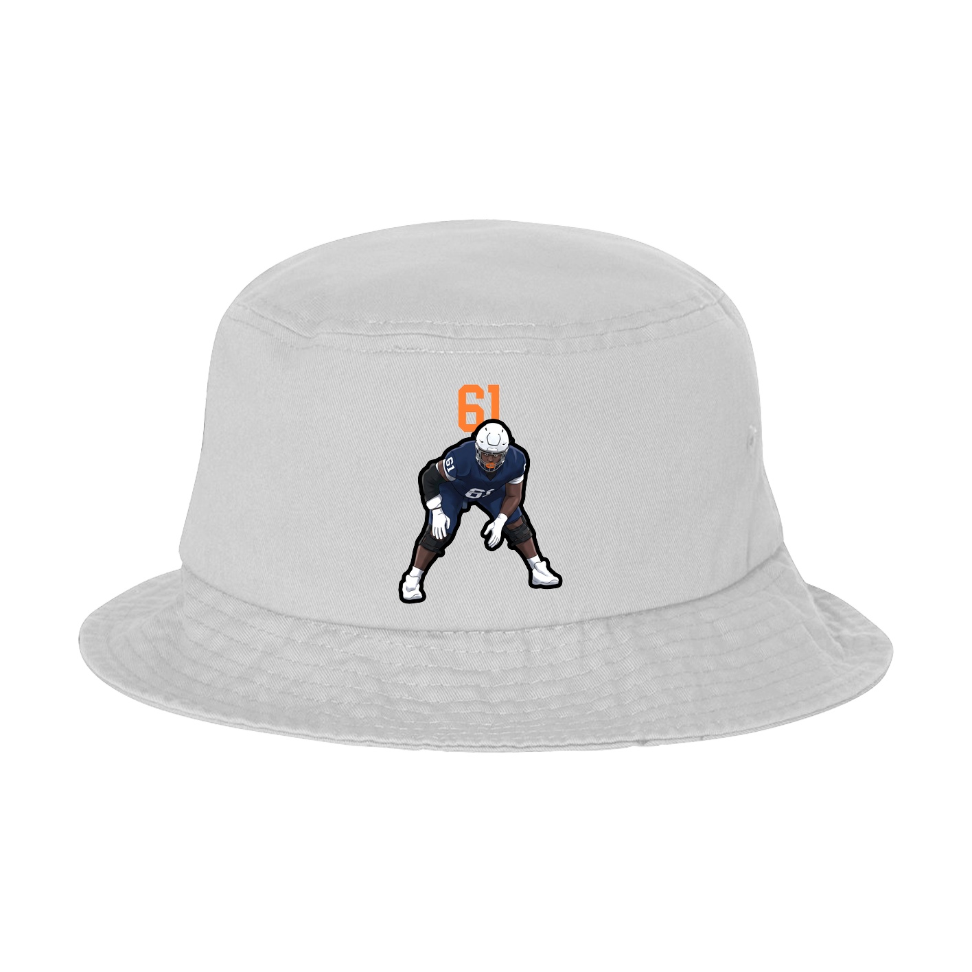 Bucket Cap — Number Top in White