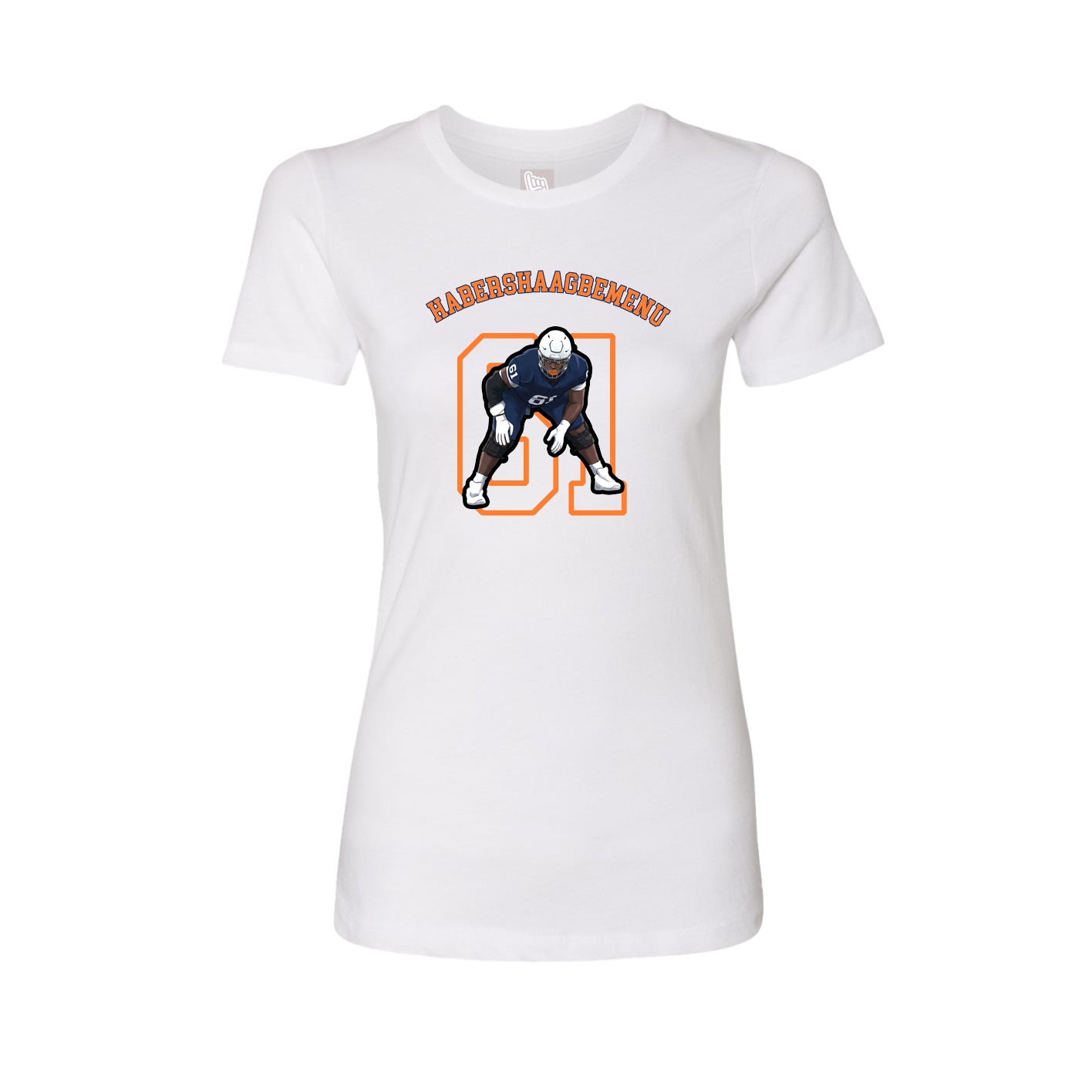 Fitted Women's Tee — Shirsey Arch in White