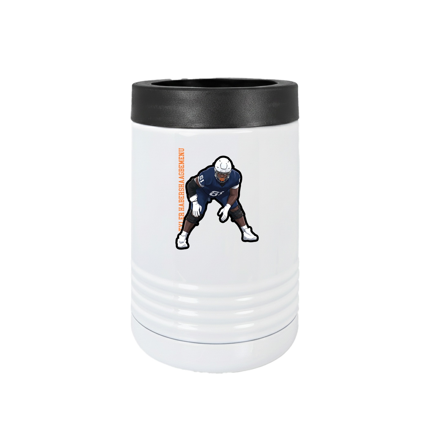 Beverage Holder — Name Vertical in White