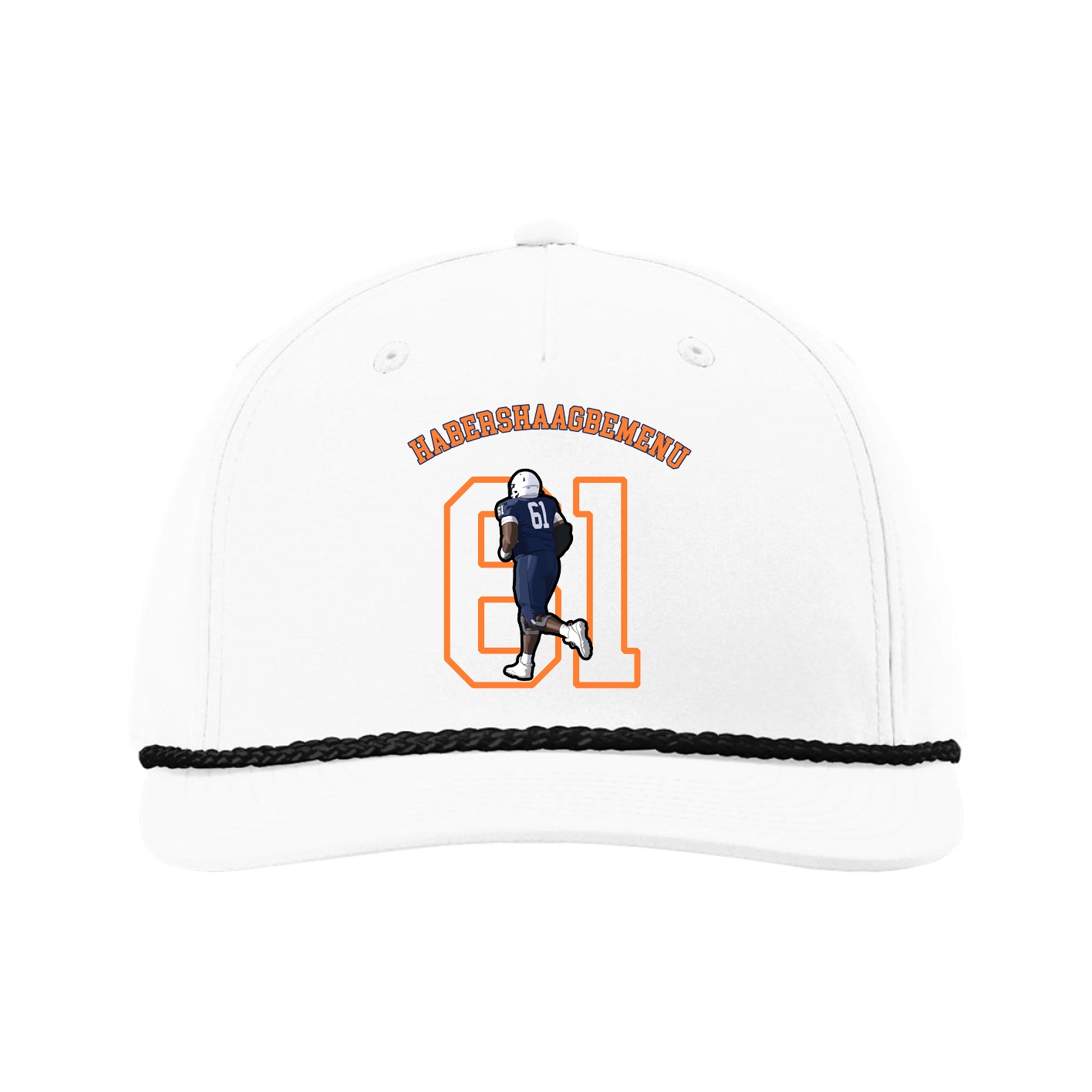Five-Panel Classic Rope Cap — Shirsey Arch in White