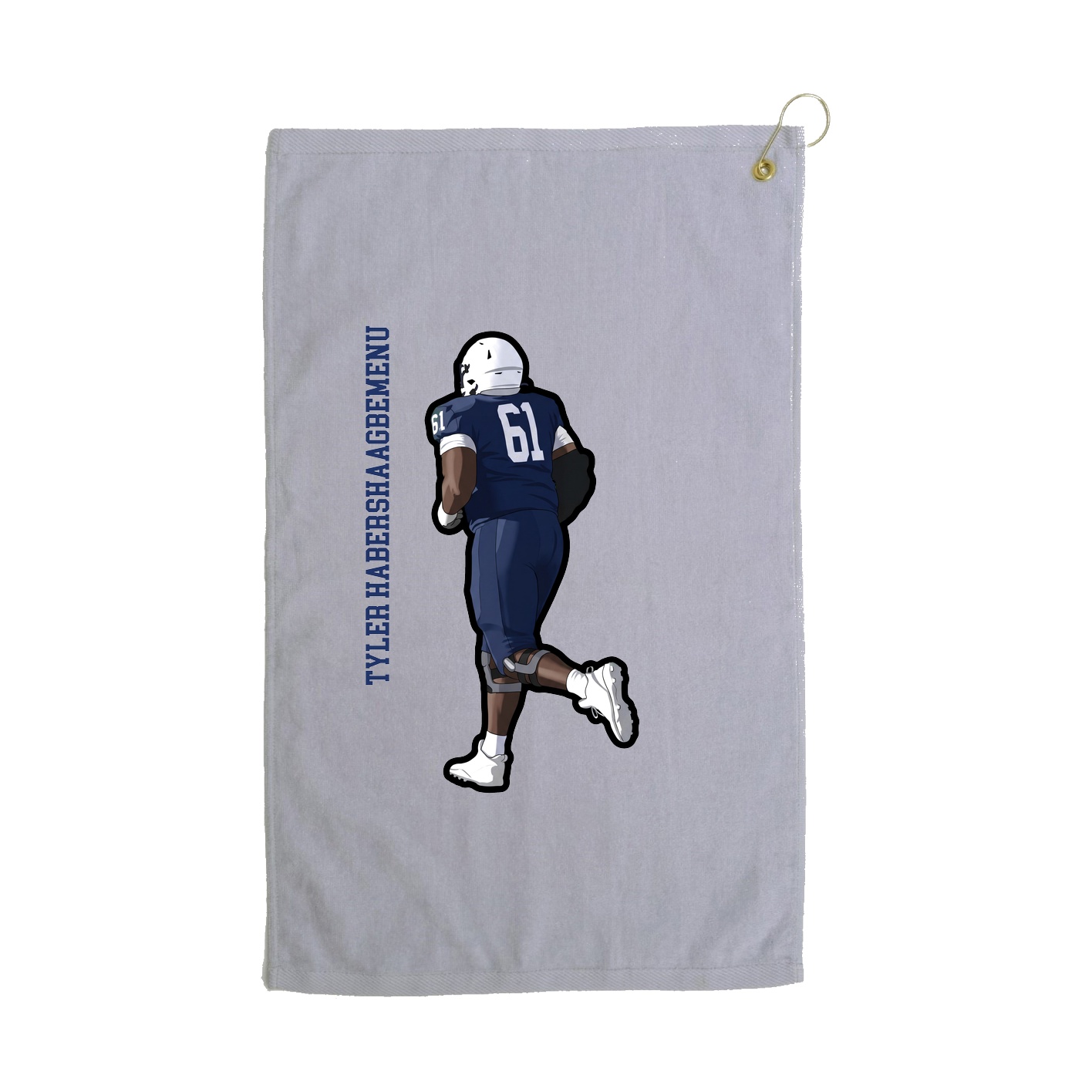 Golf Towel — Name Vertical in Grey