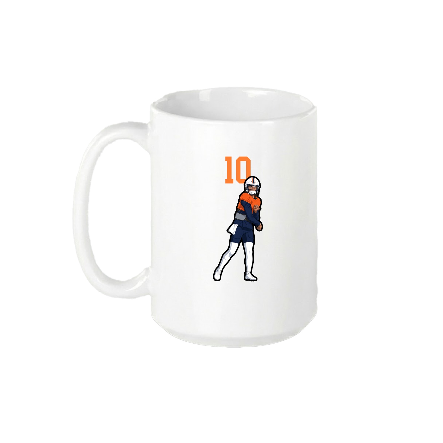15oz Coffee Mug — Number Top in White