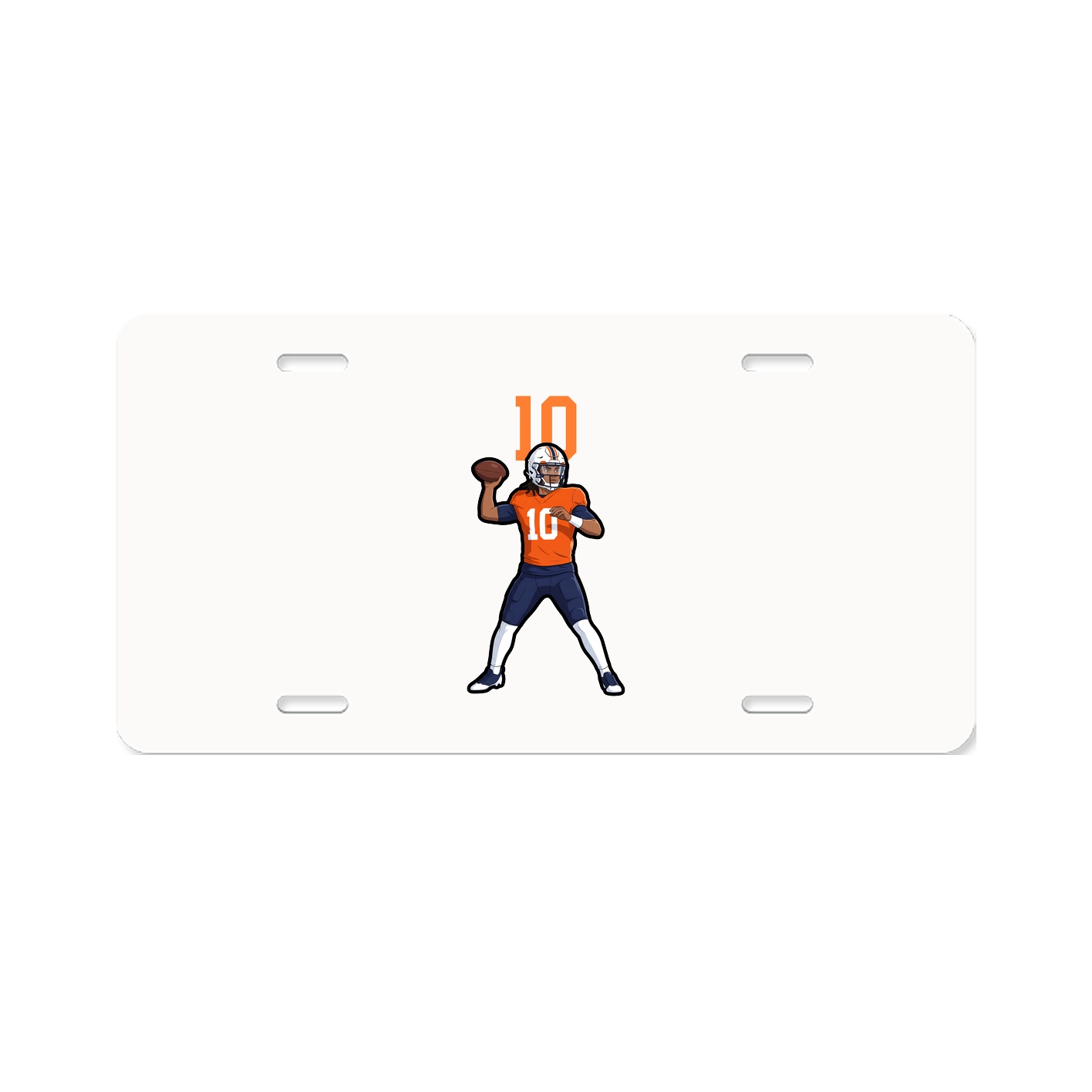 License Plate — Number Top in Classic