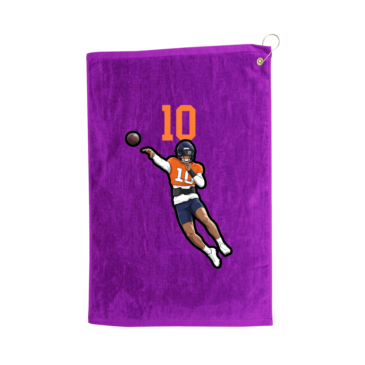 Golf Towel — Number Top in Purple