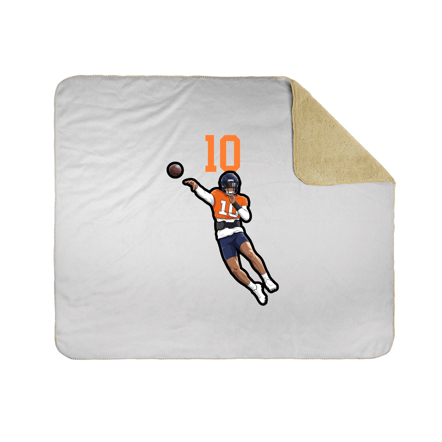 Throw Blanket — Number Top in White