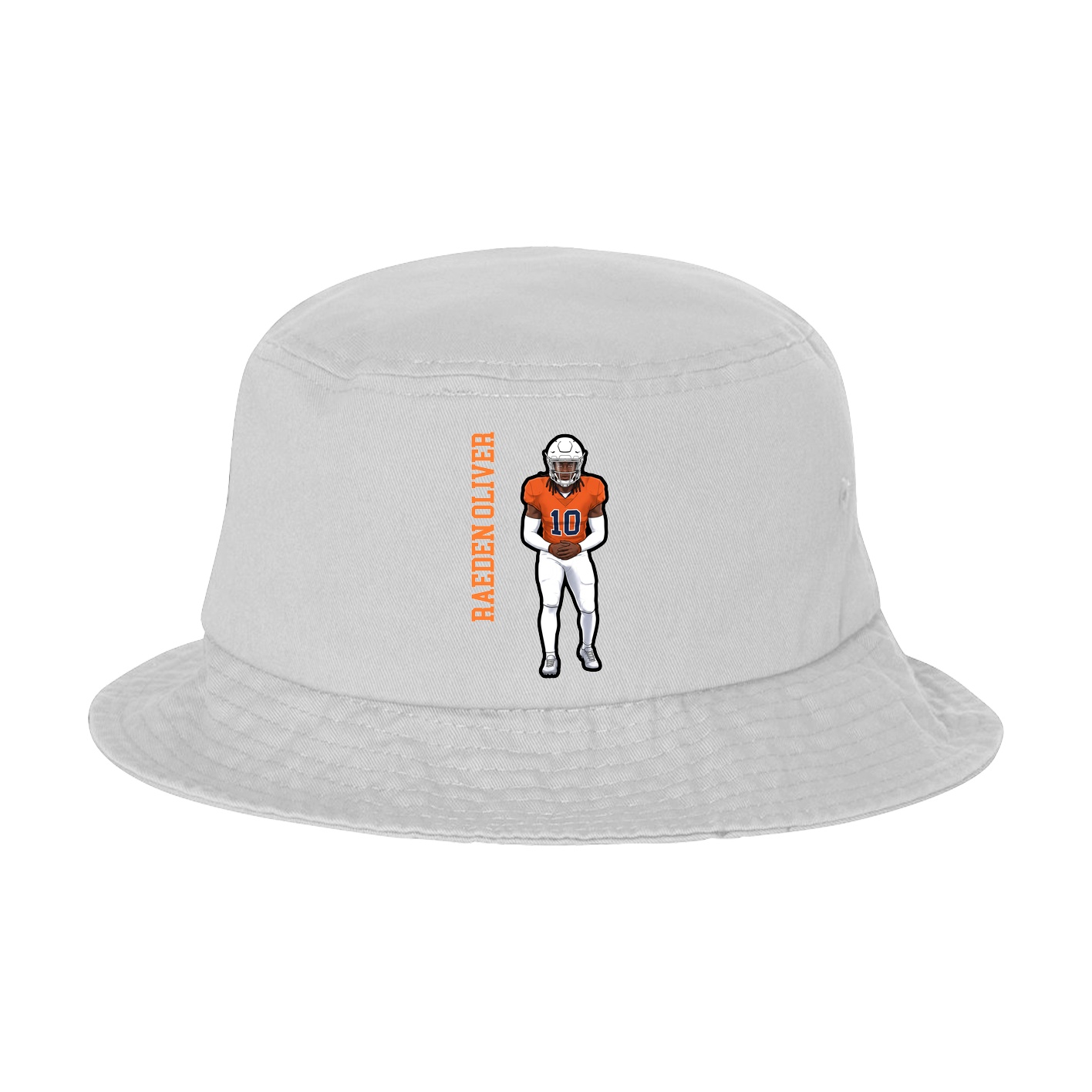 Bucket Cap — Name Vertical in White
