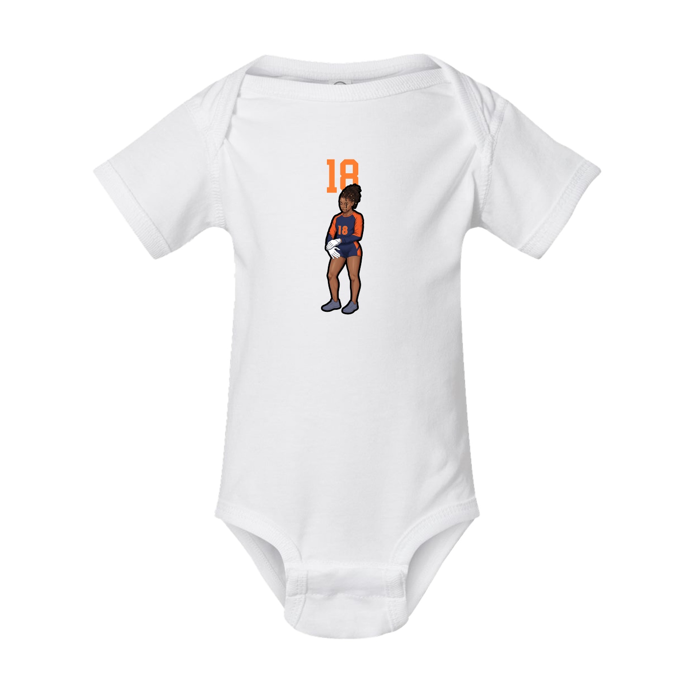 Baby Onesie — Number Top in White