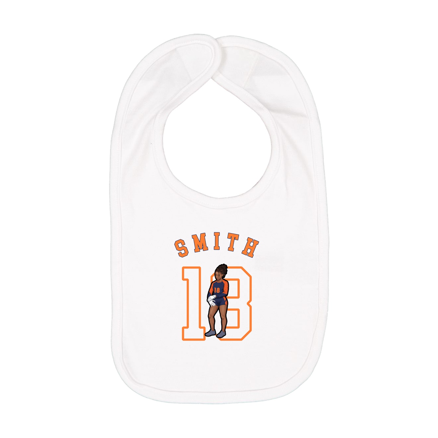 Infant Bib — Shirsey Arch in White