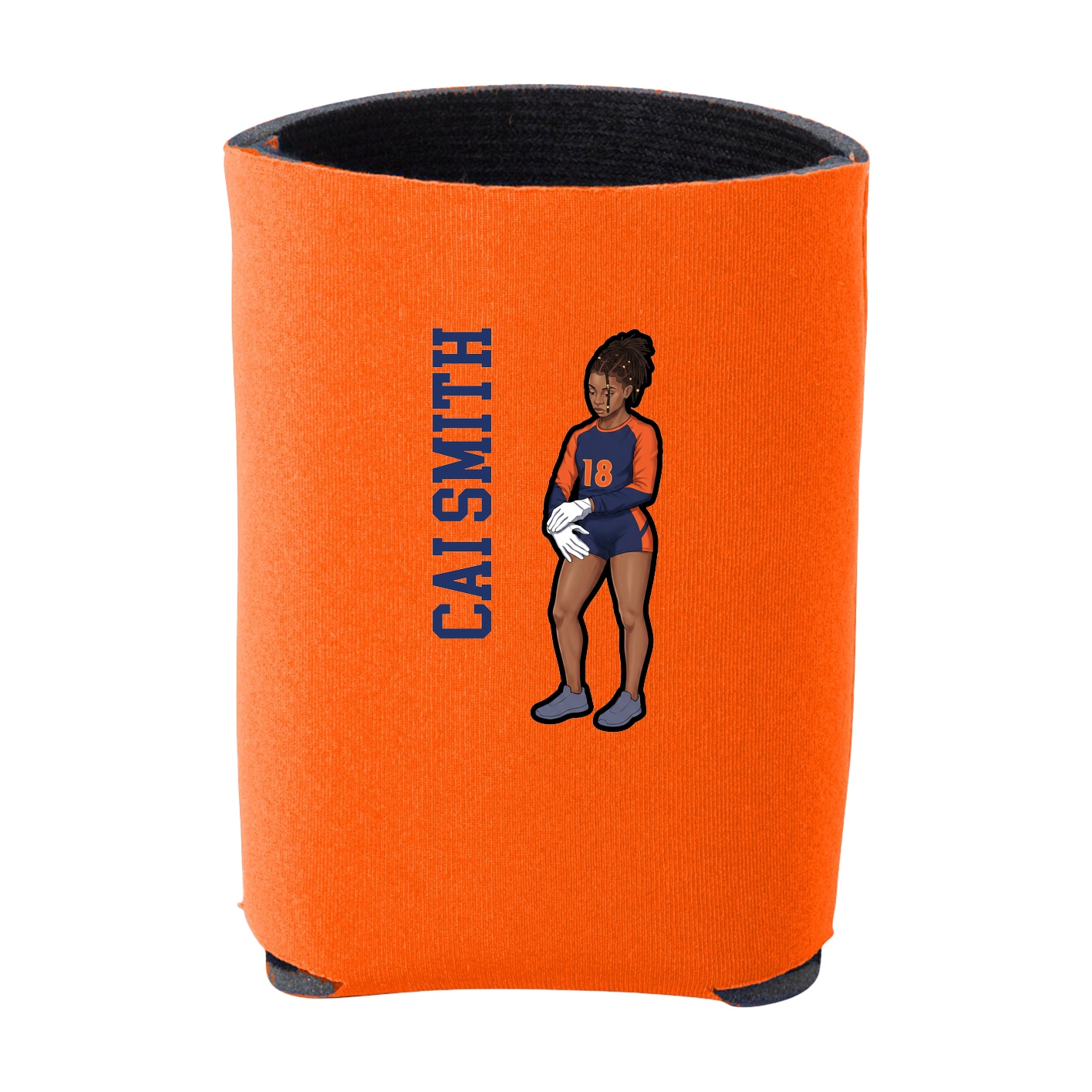 Can Holder — Name Vertical in Orange