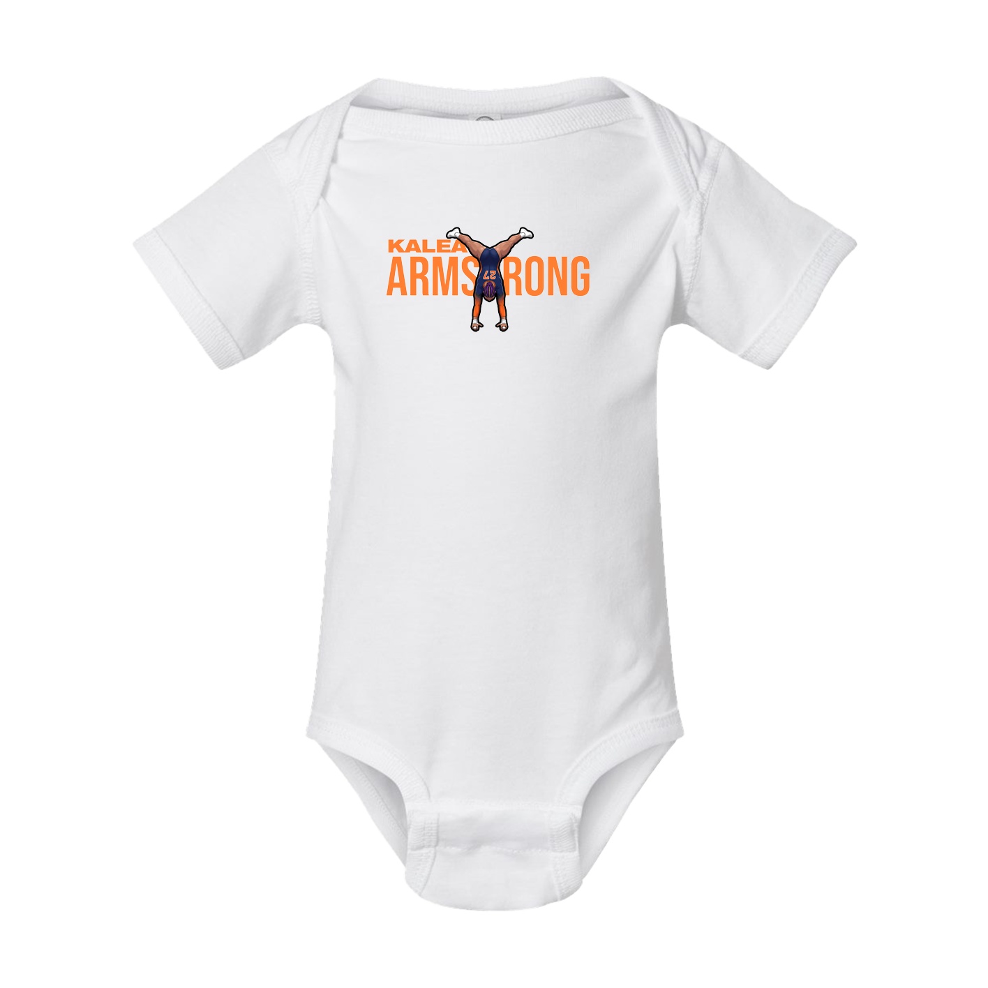 Baby Onesie — Player Name in White