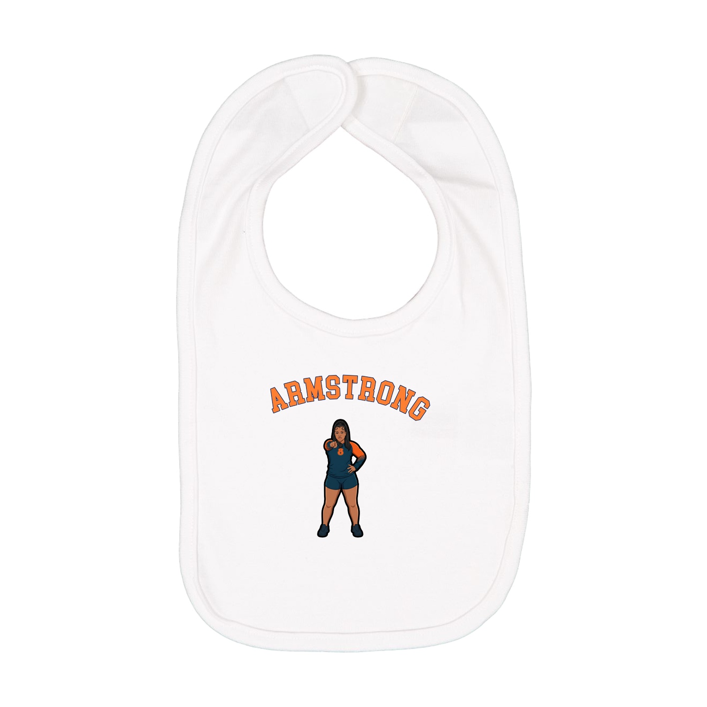 Infant Bib — Shirsey Arch in White