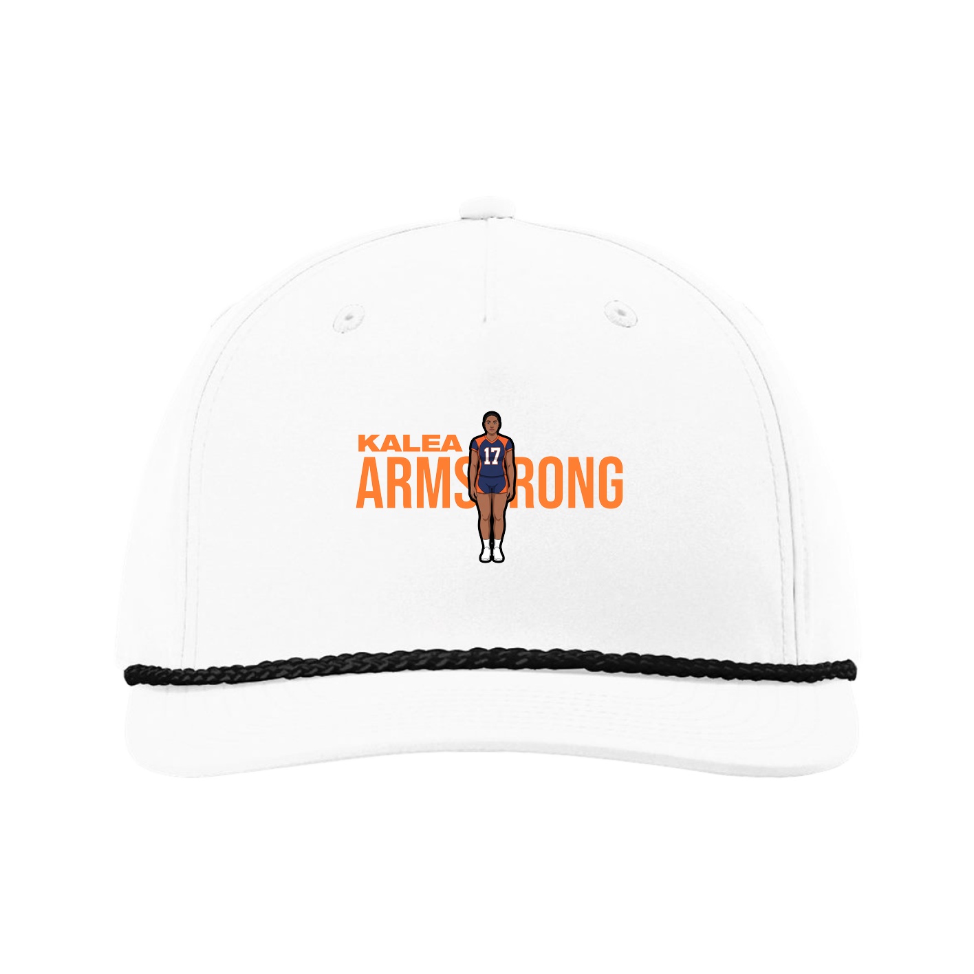 Five-Panel Classic Rope Cap — Player Name in White
