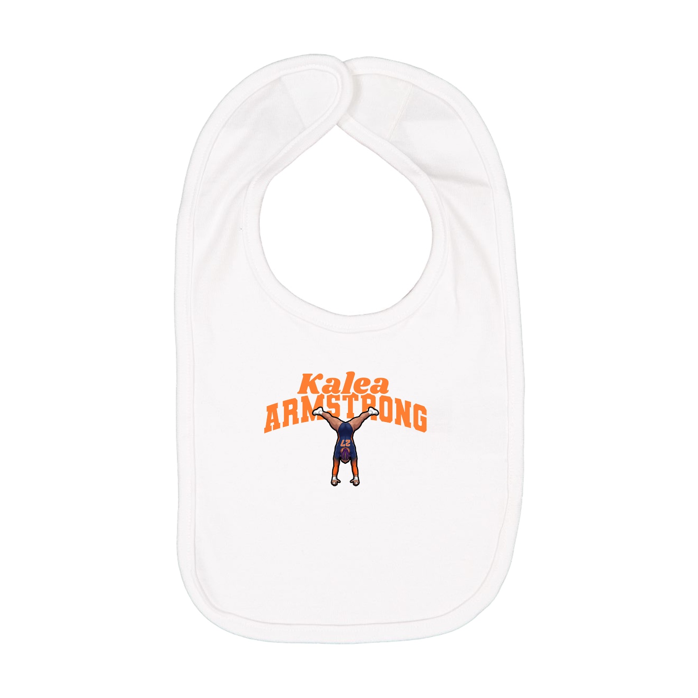 Infant Bib — Signature Arch in White