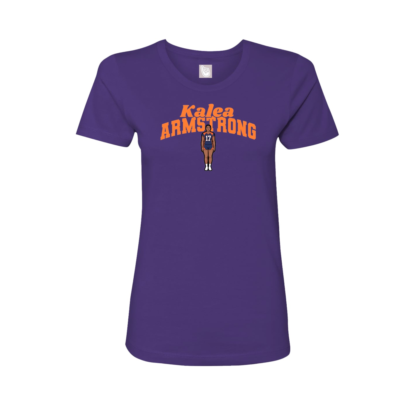 Fitted Women's Tee — Signature Arch in Purple