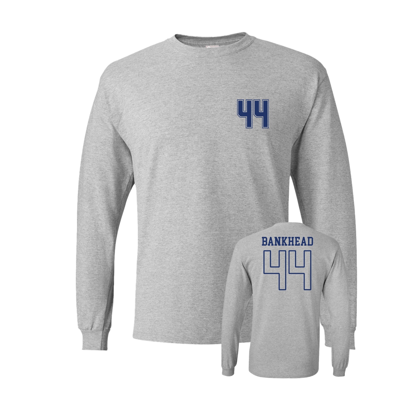 Long Sleeve Tee — Chest Back in Grey