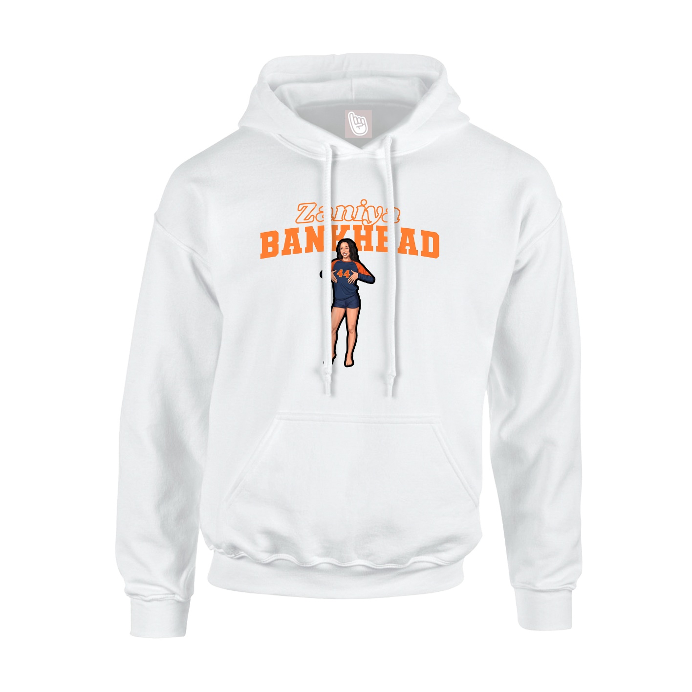 Hoodie — Name Arch in White