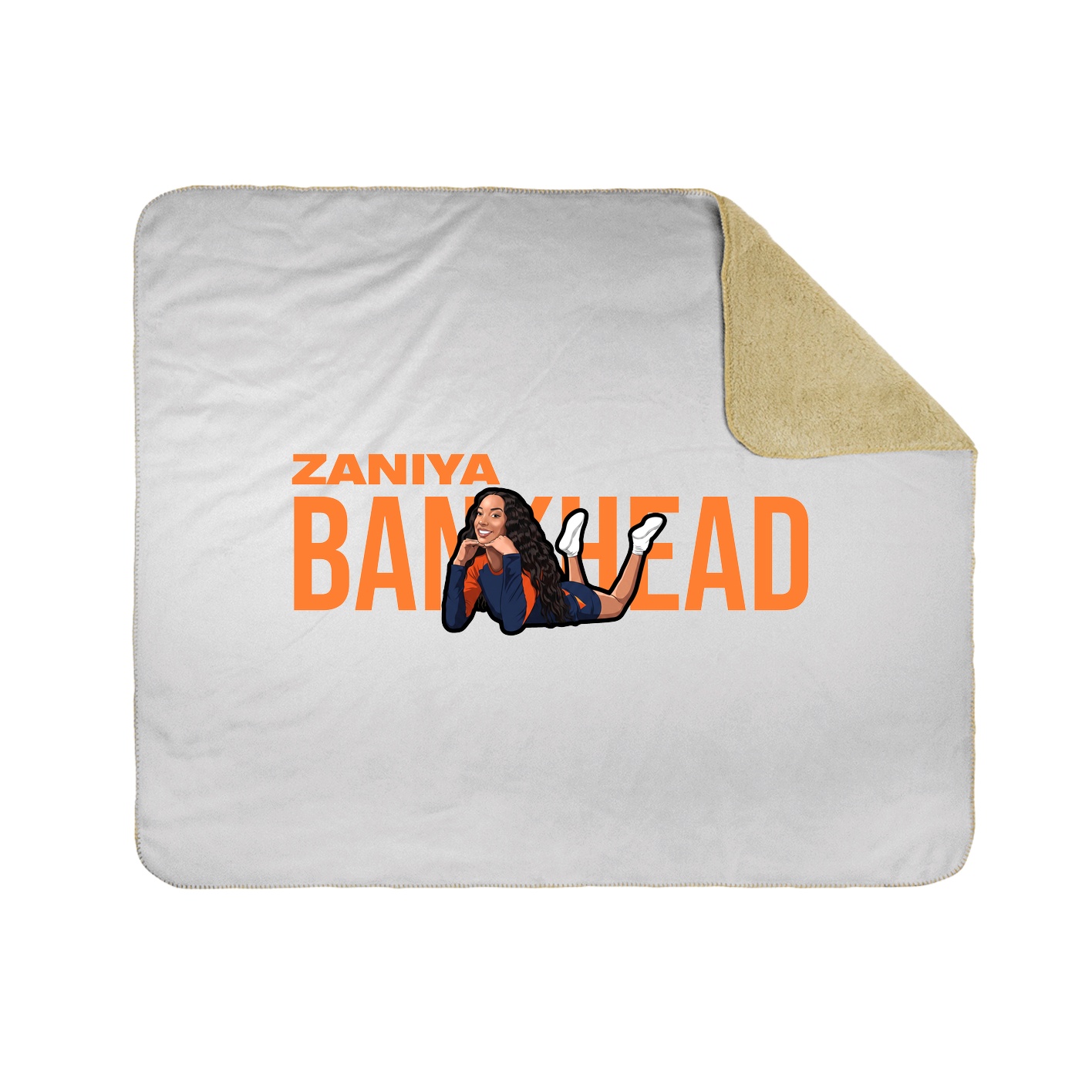 Throw Blanket — Player Name in White