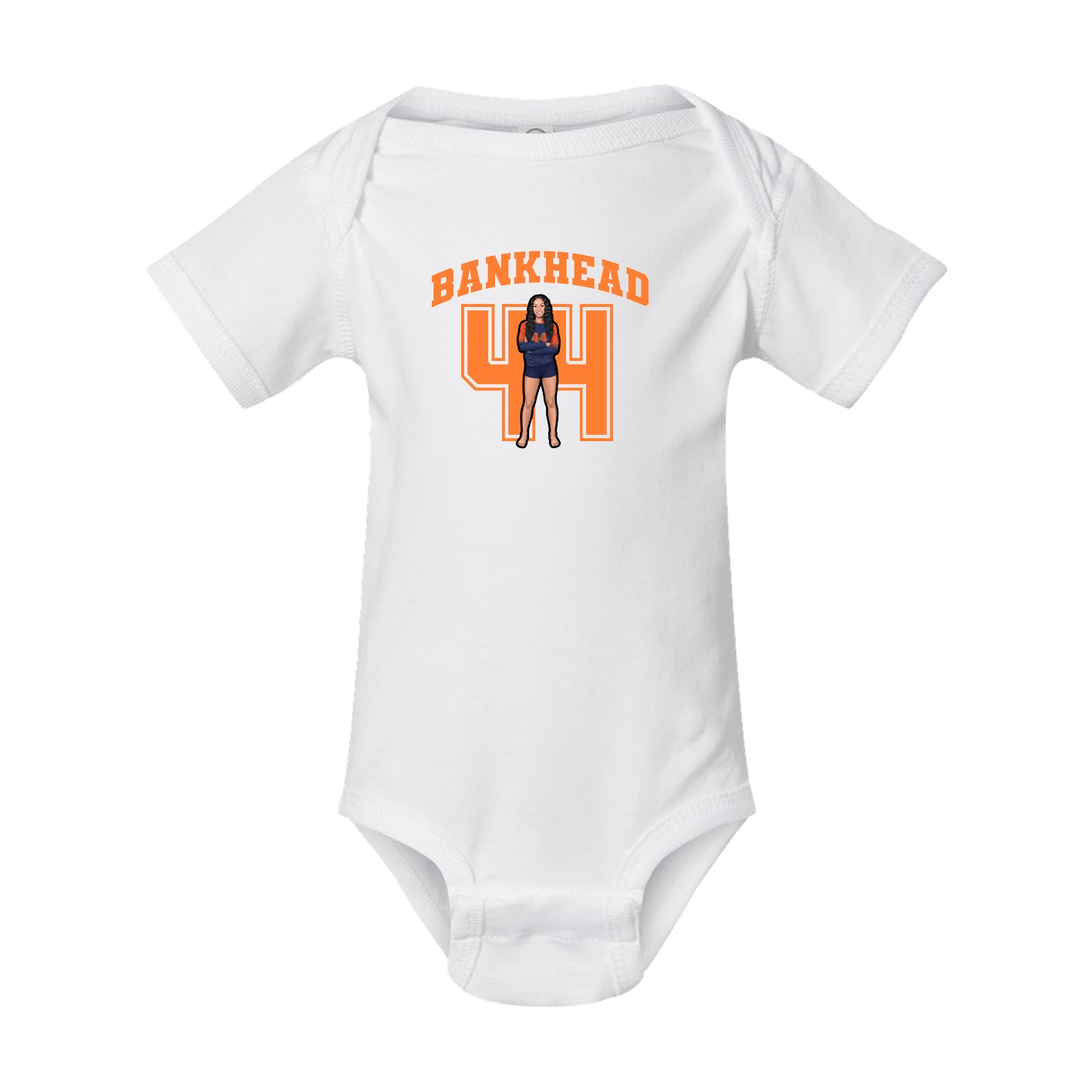 Baby Onesie — Number in White