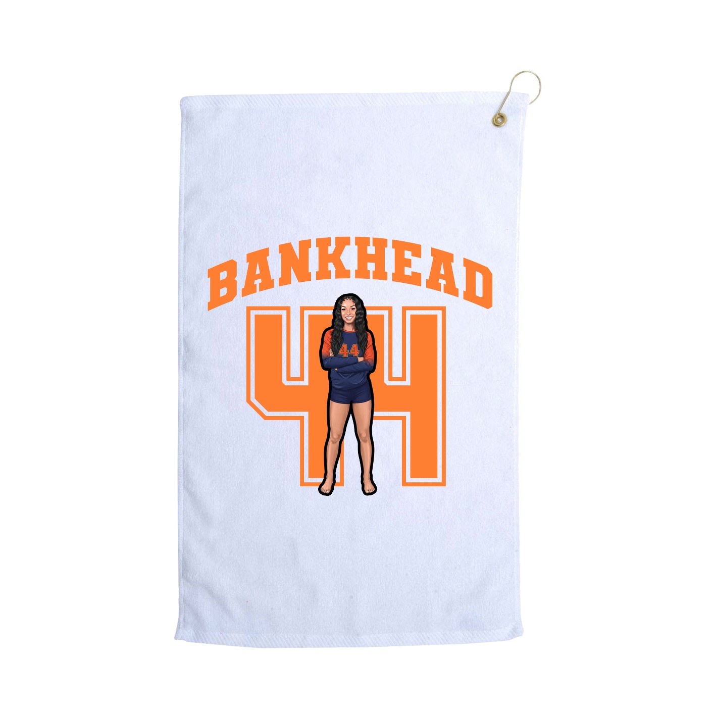 Golf Towel — Number in White