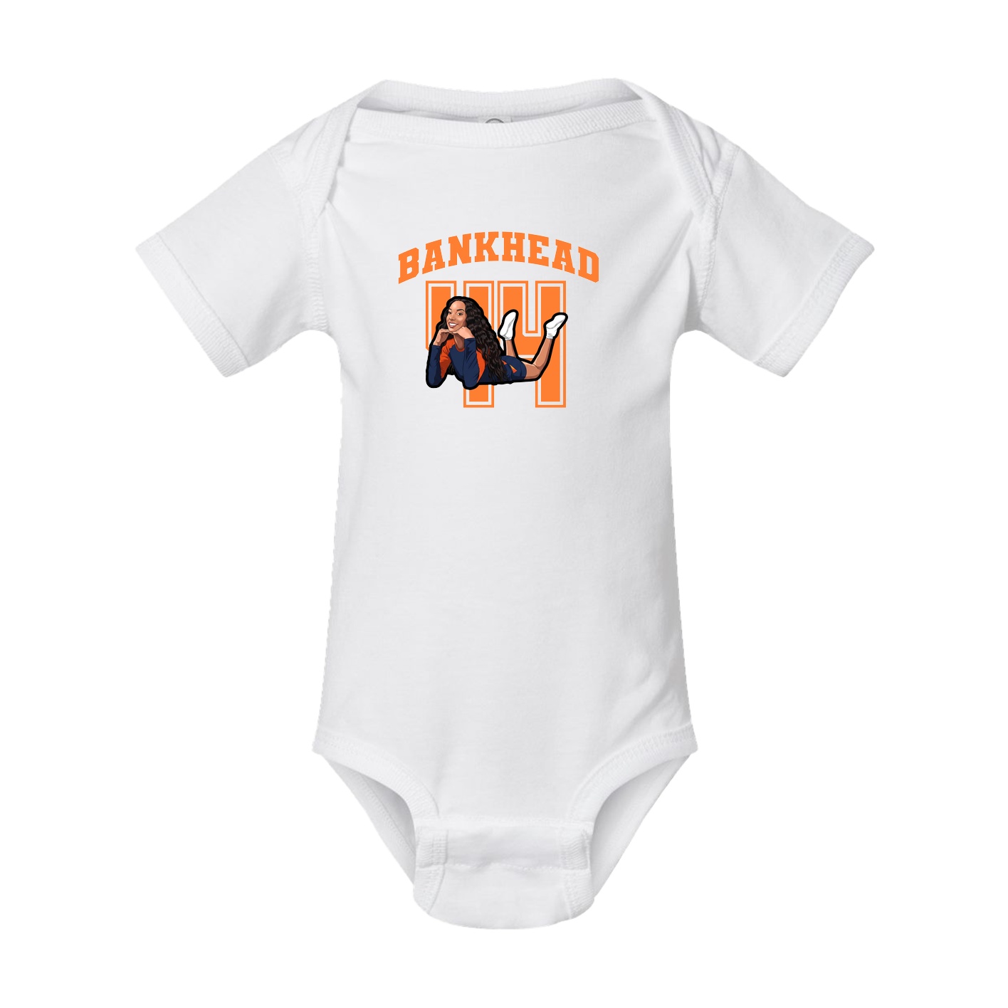 Baby Onesie — Number in White