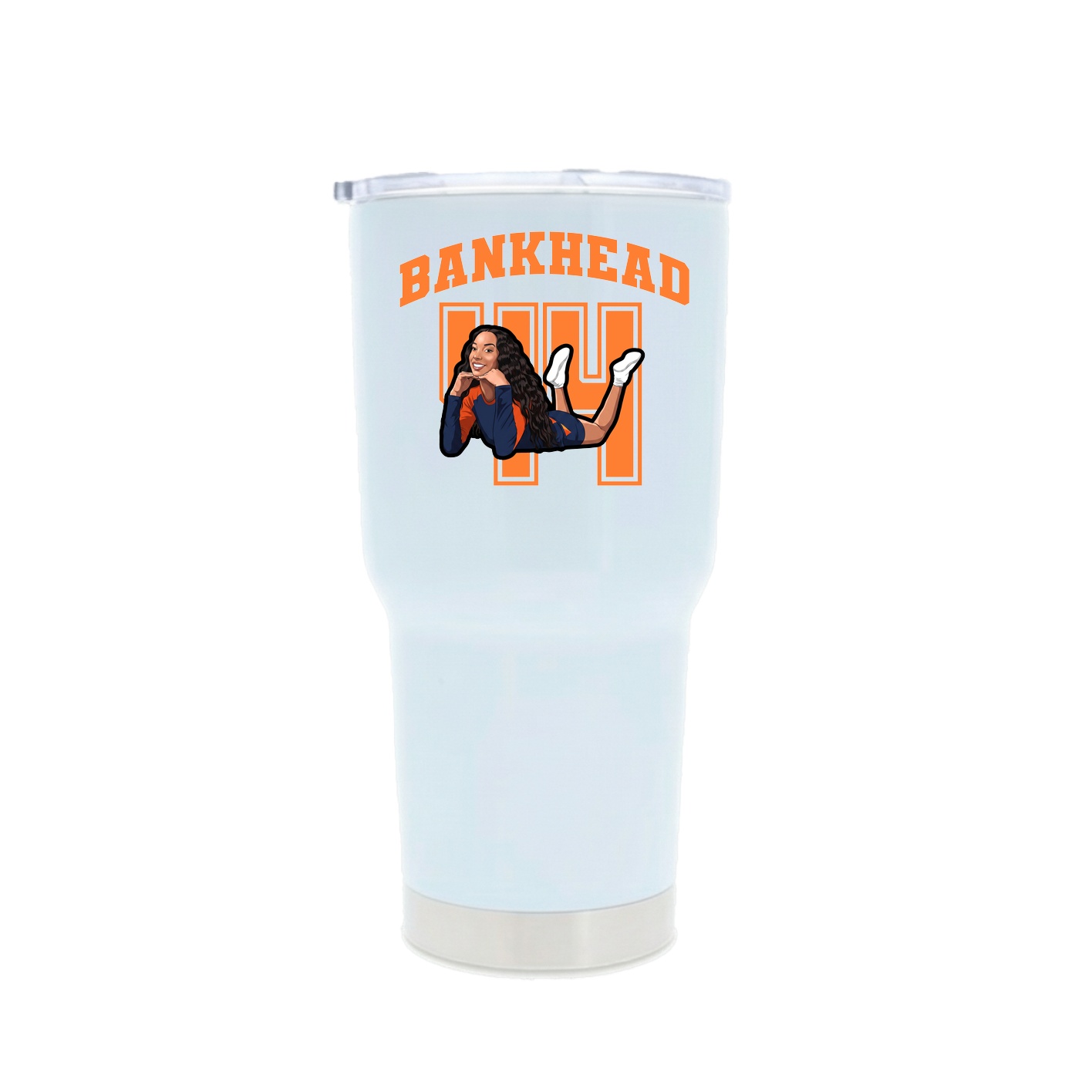 30oz Stainless Steel Tumbler — Number in White