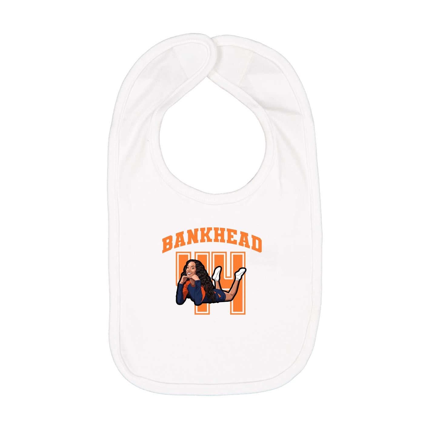 Infant Bib — Number in White
