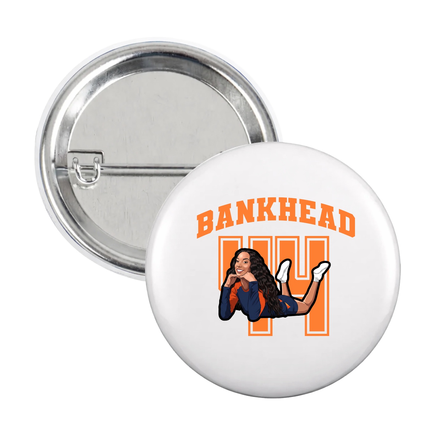 Game Day Button — Number in White