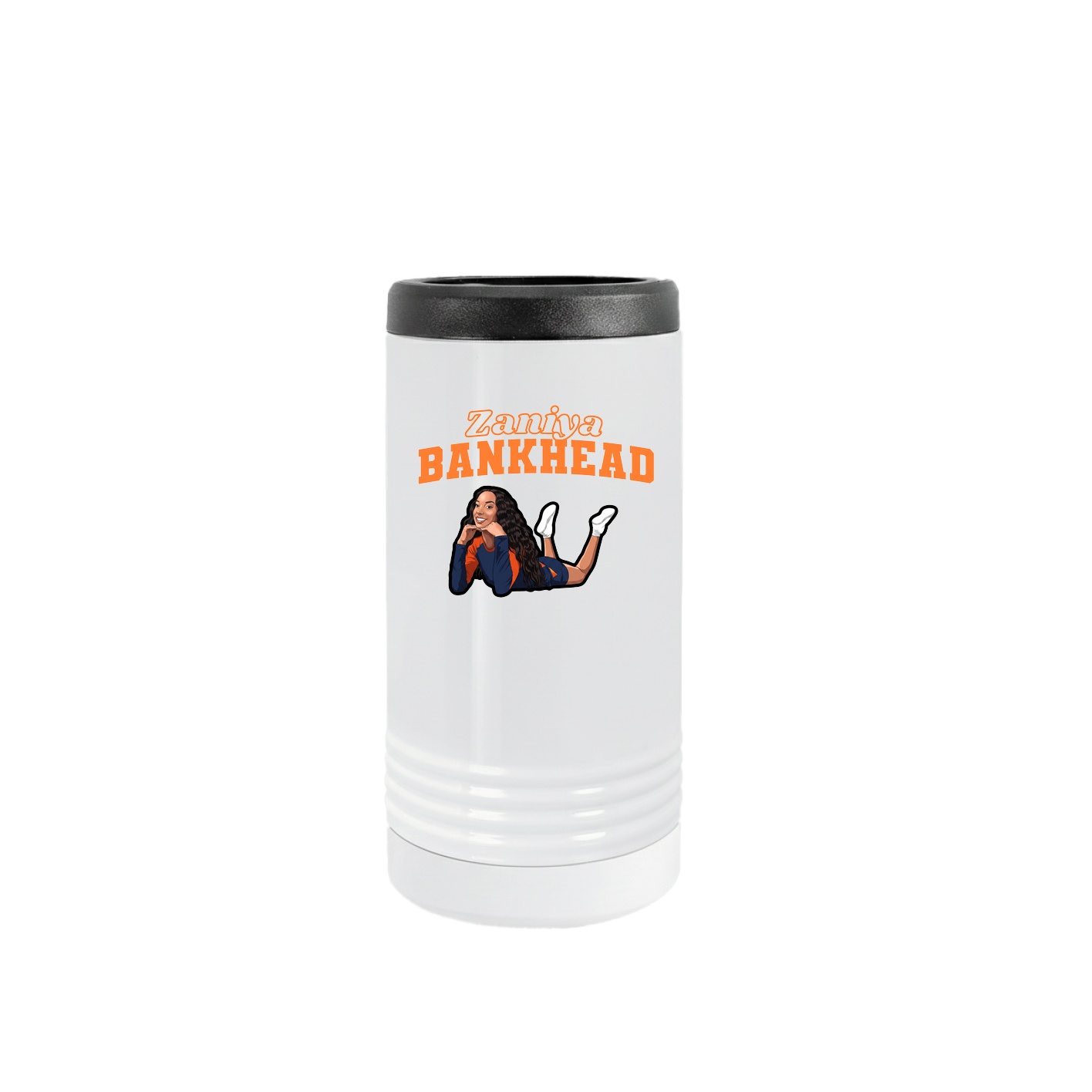 Slim Beverage Holder — Name Arch in White