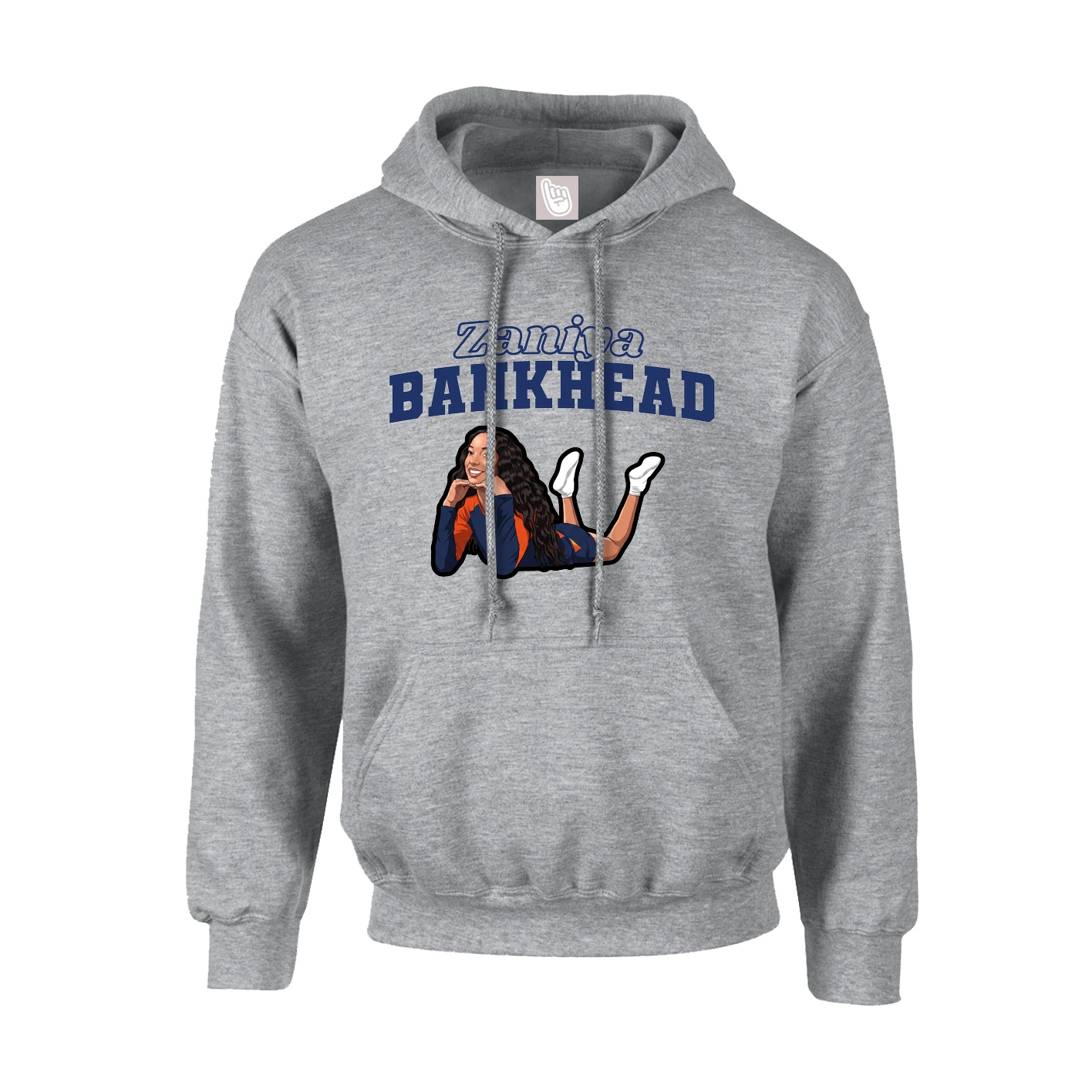 Youth Hoodie — Name Arch in Grey