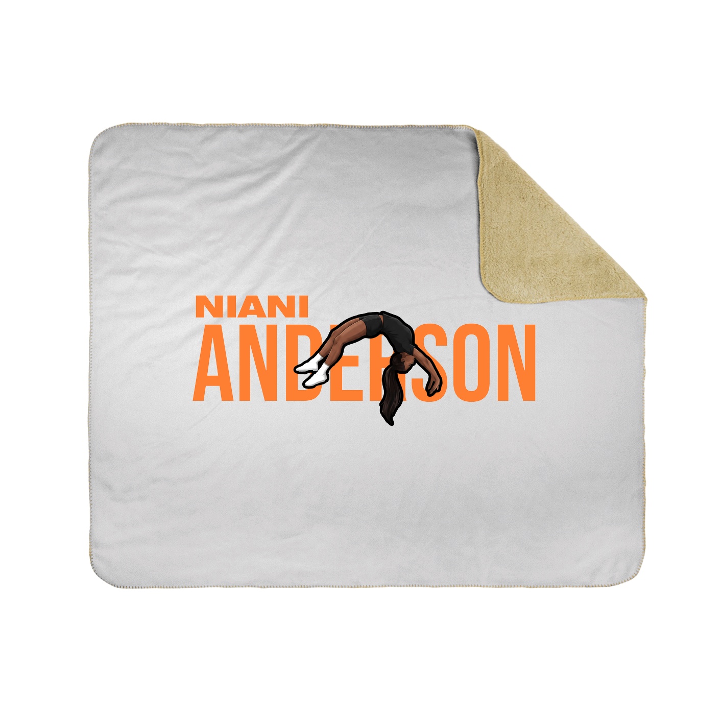 Throw Blanket — Player Name in White