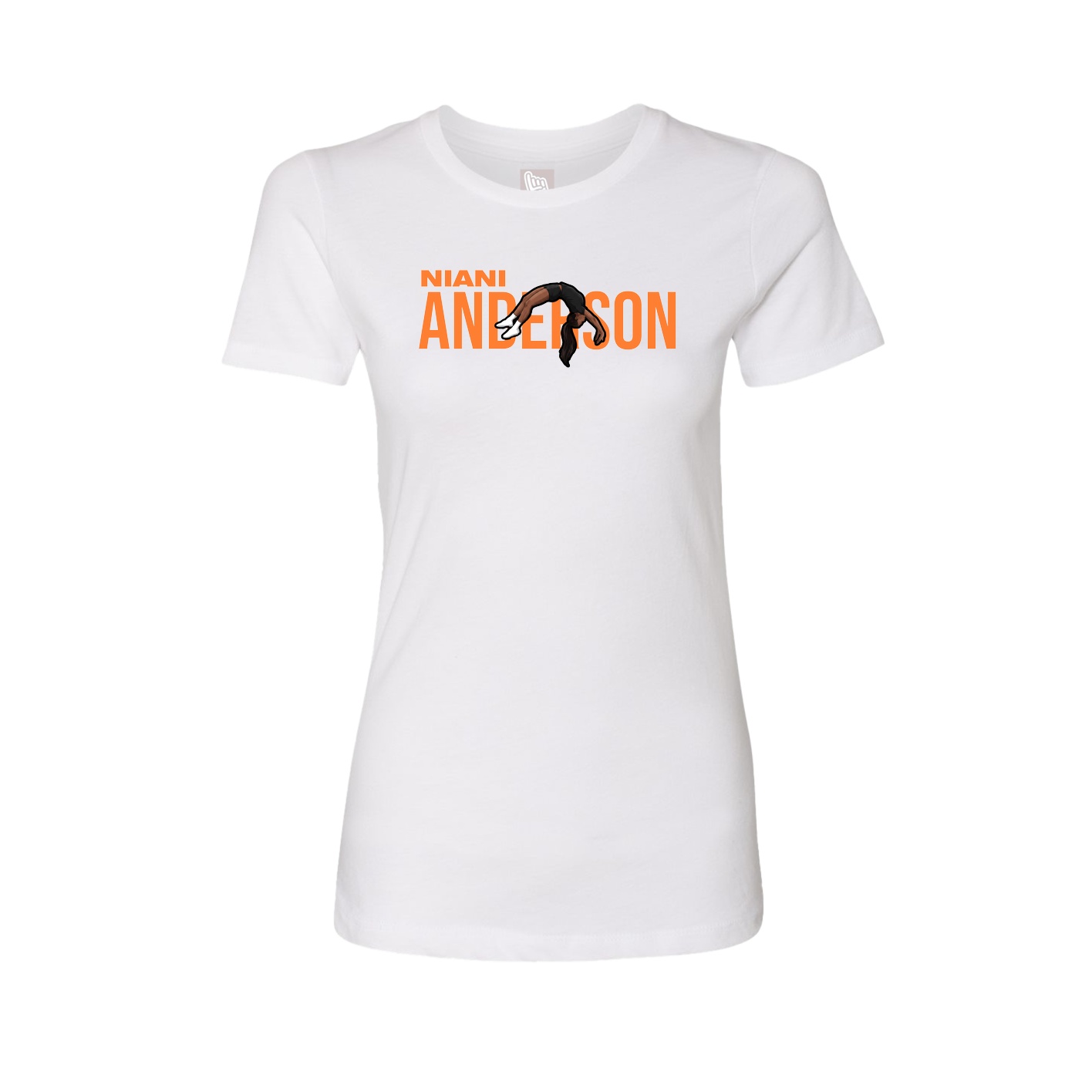 Fitted Women's Tee — Player Name in White