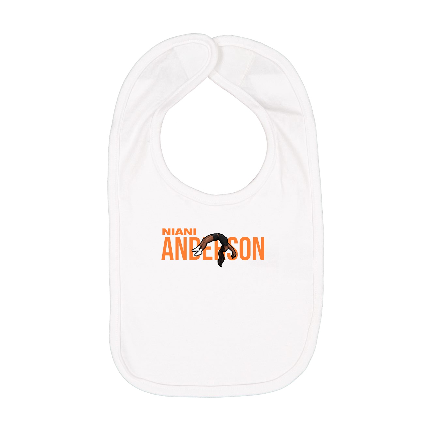 Infant Bib — Player Name in White