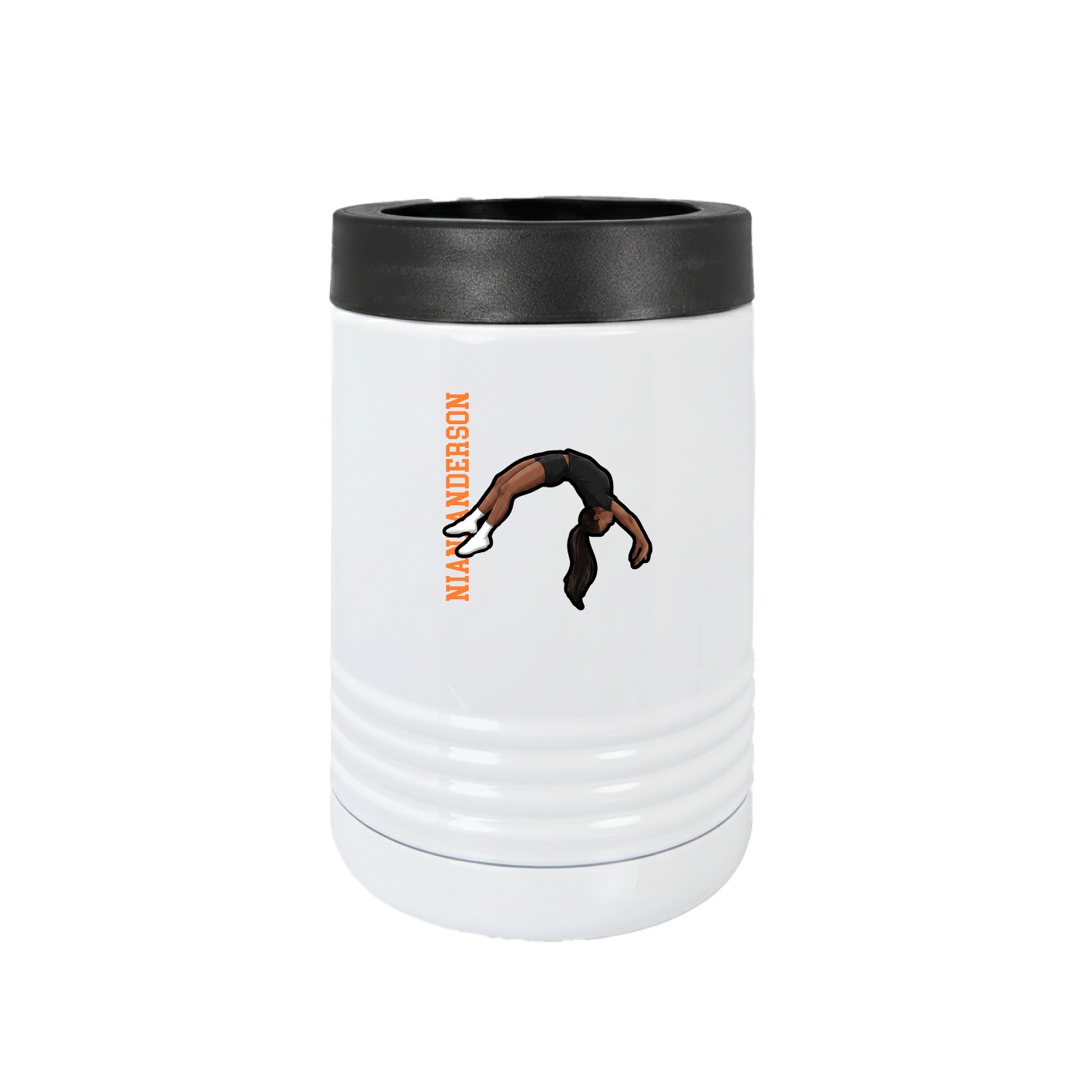 Beverage Holder — Name Vertical in White